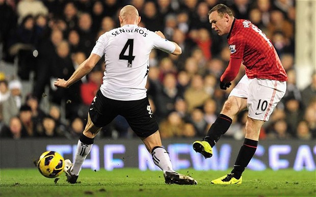 Wayne Rooney scores the winner at Fulham
