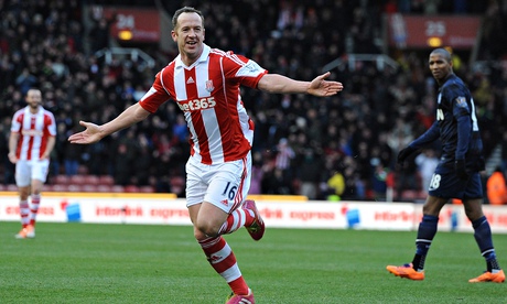 Stoke City's Charlie Adam scored against Manchester United in the Premier League at the Britannia